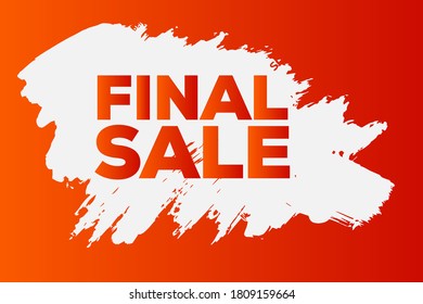 final sale banner, Vector illustration.