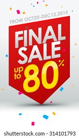 Final sale banner. Vector template