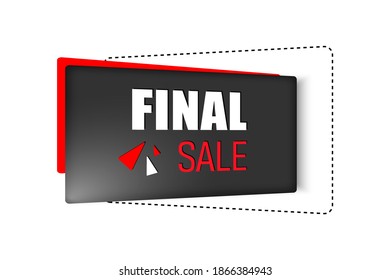 Banner de venta final para publicidad en sitios web, aplicaciones o compras en línea