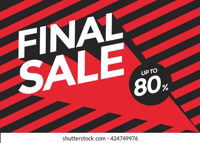 Final sale banner.Vector illustration