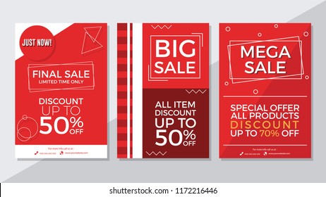 Final Sale, Big Sale and Mega Sale Flyer Template