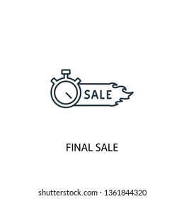 final sale concept line icon. Simple element illustration. final sale concept outline symbol design. Can be used for web and mobile UI/UX