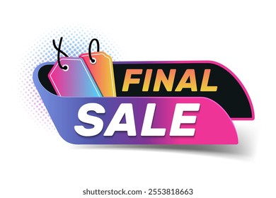 Final sale discount banner template promotion design for business.
