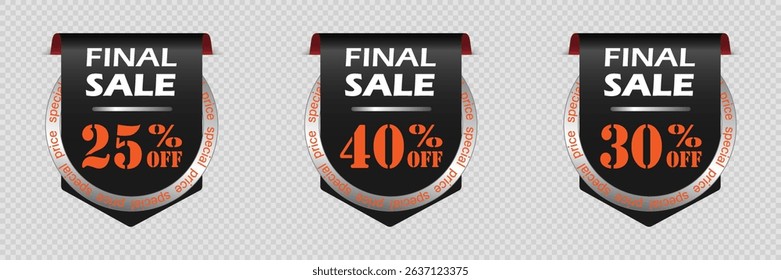 Final Sale and Discount Banners. Vector EPS10