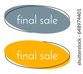 Final sale gray and yellow banner on white background.  Vector background with colorful design elements. Vector illustration.