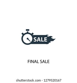 final sale icon. Simple element illustration. final sale concept symbol design. Can be used for web and mobile.
