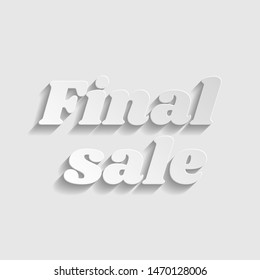 Final Sale inscription. Paper style icon. Illustration.