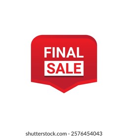 FINAL SALE Label, Sticker, Banner, tag, for advertising, promotion, retail, website, graphic design project, app design or online store. Vector design element.