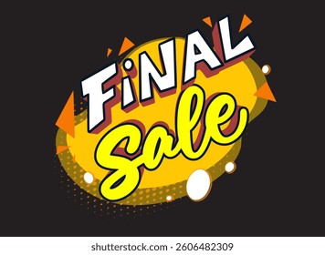 Final sale lettering vector illustration