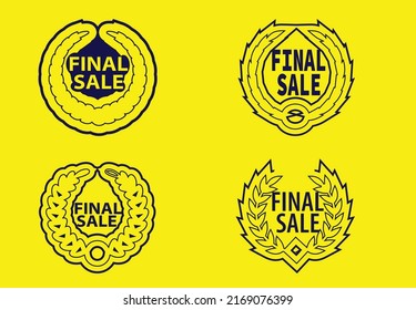 Final sale logo, sticker, icon and t shirt design template