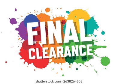 Final Sale on colorful background