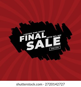 Final sale poster design template or banner for shop