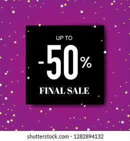 Final Sale Poster With Gradient Mesh, Vector Illustration