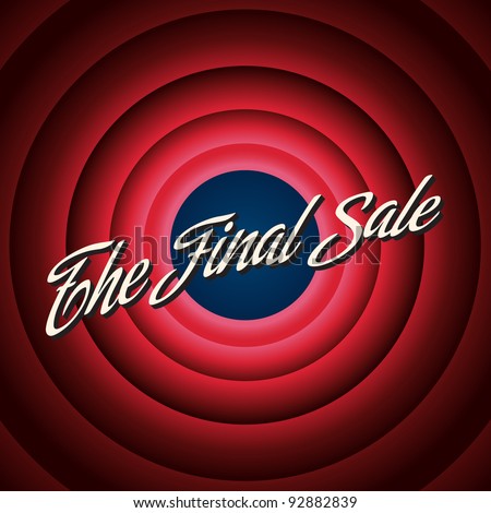 The final sale poster. Vector illustation