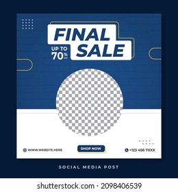 Final sale promotion banner for social media post