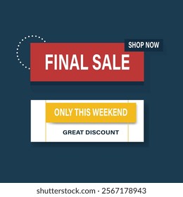 Final Sale Promotion with Bold Red and Blue Design