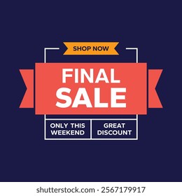 Final Sale Promotion with Bold Red and Blue Design