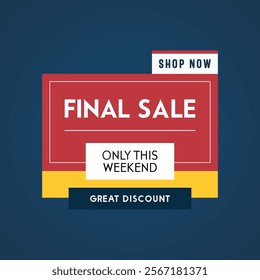 Final Sale Promotion with Bold Red and Blue Design