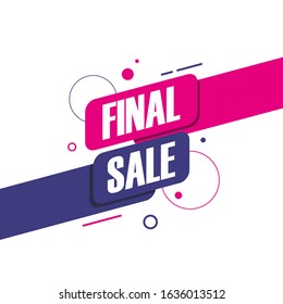 Final Sale promotional badge. Discount label for business, sale promotion and advertising. Vector illustration.