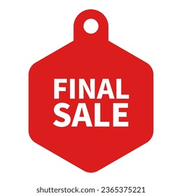 Venta Final En Forma De Etiqueta Colgante Hexagonal Roja Para Publicidad
