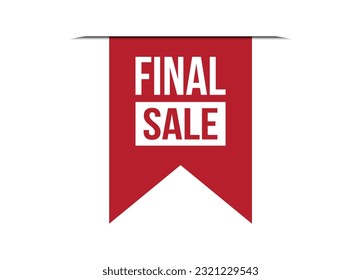 final sale red vector banner illustration isolated on white background