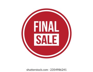 final sale red vector banner illustration isolated on white background