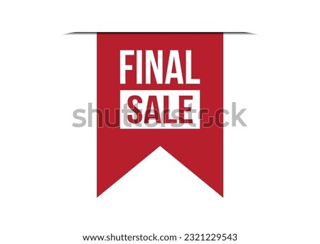 final sale red vector banner illustration isolated on white background