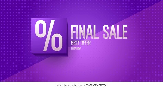 The final sale of the season, huge discounts. A beautiful bright poster for advertising goods and services in the store. Modern geometric graphics for design.