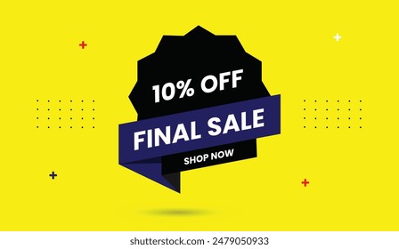 Final Sale Shop Now Banner Template Design A vibrant and eye catching template perfect for promoting last-chance deals and sales events.