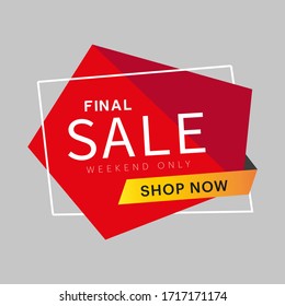 final sale shop now tag ,vector format