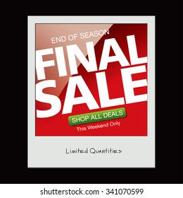 Final sale. Snapshot