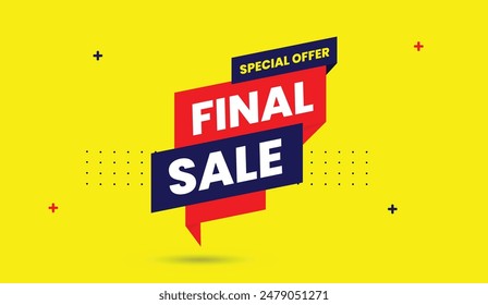 Final Sale Special Offer Banner Template Design: Eye-catching, customizable banner perfect for highlighting your ultimate sale deals.