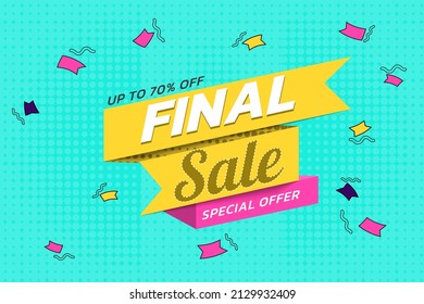Banner de vector de oferta especial de venta final
