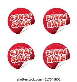 Final sale sticker set -vector