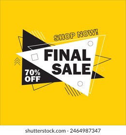 Final Sale Store Banner Vector Element