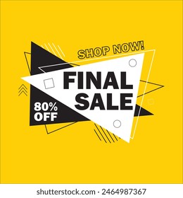 Final Sale Store Banner Vector Element