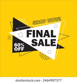 Final Sale Store Banner Vector Element