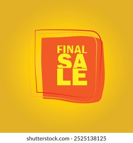 final sale text vector sticker label price icon illustration
