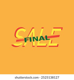 final sale text vector sticker label price icon illustration