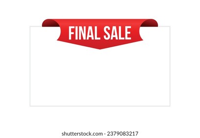 final sale Vector banner ribbon design