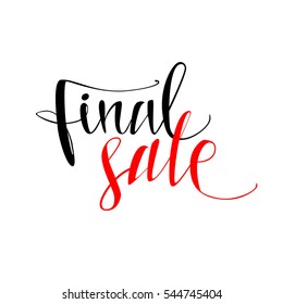 Final sale. Vector calligraphy. Handwritten lettering.