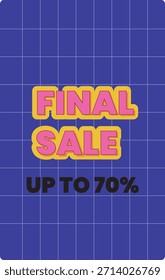 Promoción de descuento de venta de Vector de venta final con diseño plano audaz