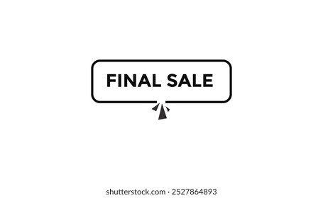 Final sale web banner templates. Vector Illustration