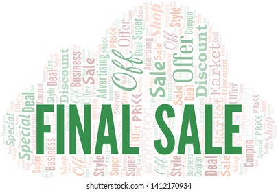 Final Sale Word Cloud. Wordcloud Made With Text.