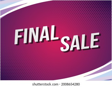 final sale word concept vector illustration with lines 3d style for social media landing page, template, ui, web, mobile app, poster, banner, flyer, background, gift card, coupon, label, wallpaper