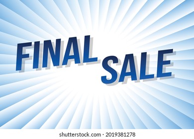 final sale word concept vector illustration with lines 3d style for social media landing page, template, ui, web, mobile app, poster, banner, flyer, background, gift card, coupon, label, wallpaper