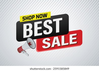 final sale word mega phone concept vector illustration and 3d style, landing page, template, ui, web, mobile app, poster, banner, flyer, background, gift card, coupon, label, wallpaper


