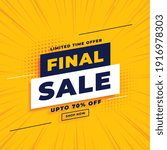final sale yellow banner with offer details