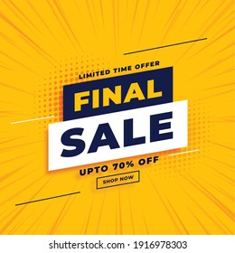 final sale yellow banner with offer details - Shutterstock ID 1916978303