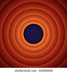 The final screen of the movie. Retro background, vector illustration